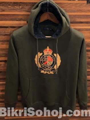 Dark Olive Ralph Lauren Men Premium Embroidery Hoodie - 07